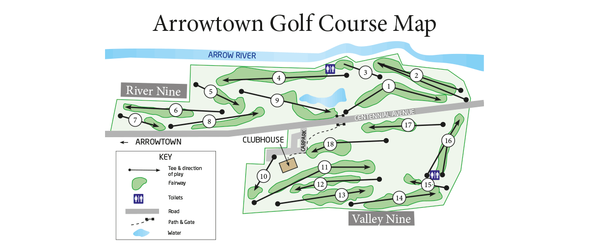 The Arrowtown Golf Club Course Map